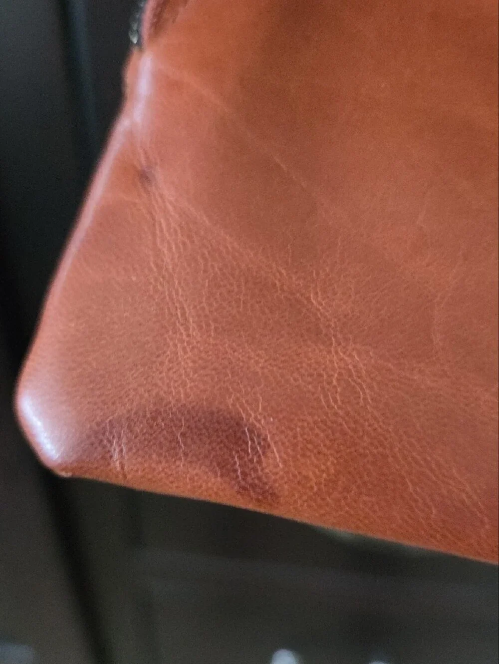 Lodis Glace Polished Leather Sling Wristlet Wallet In Chestnut